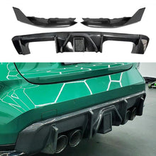 Load image into Gallery viewer, Rear Diffuser Lip Compatibility with 2021-2023 G80 M3 G82 G83 M4 Rear Bumper Diffuser W/Light + Corner Extension Spiltter Carbon Fiber Style