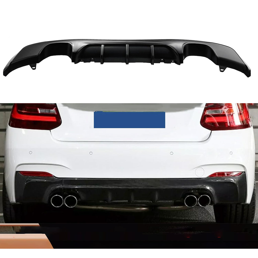 Rear Diffuser Compatibility with 2014-2020 2 Series F22 F23 M Sport Rear Bumper Lip Diffuser Lower Tail Bumper Lip Splitters (Matte Black)