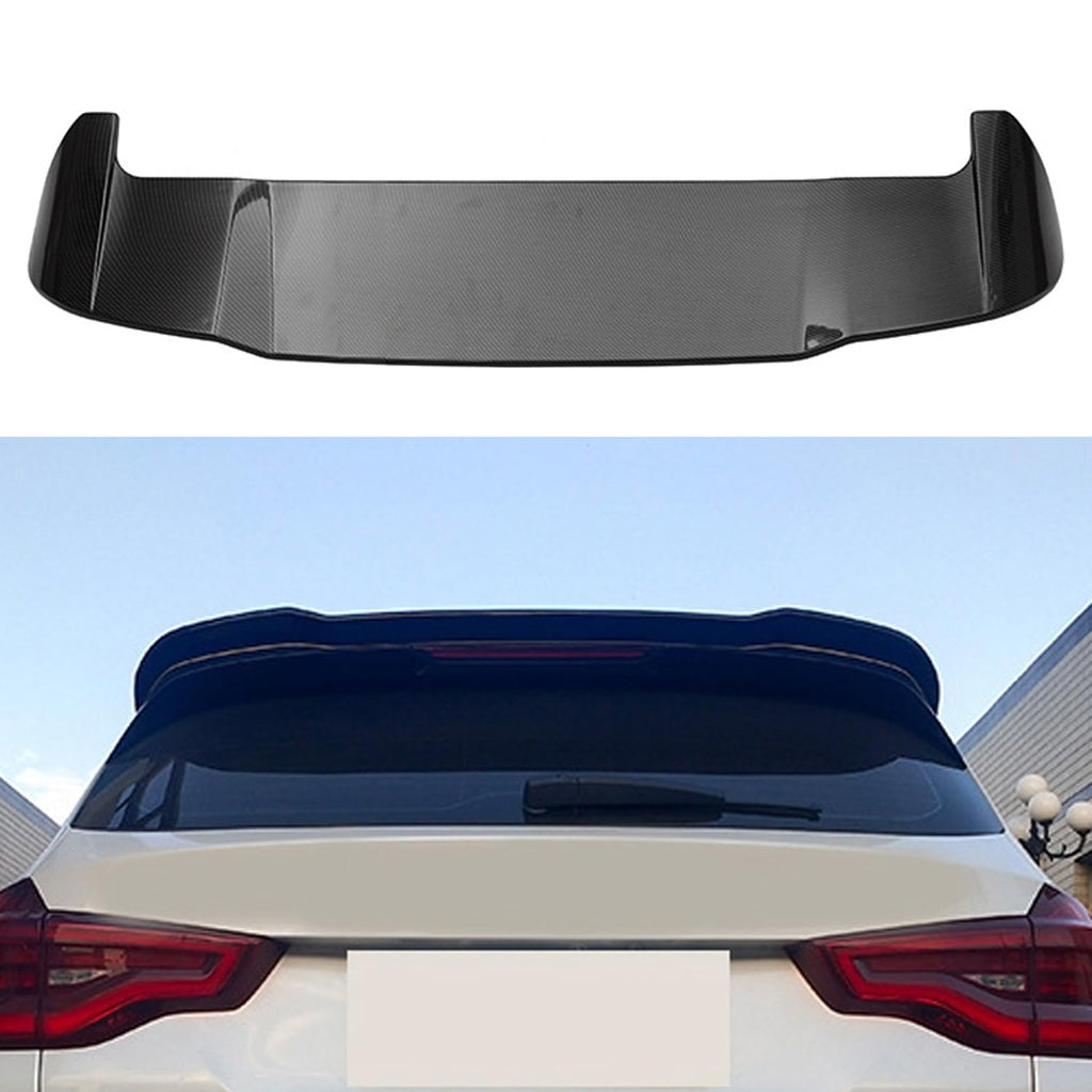 Rear Roof Spoiler Compatibility with 2018-2023 X3 G01 Rear Trunk Spliter Wing Lip (Carbon Fiber Style)