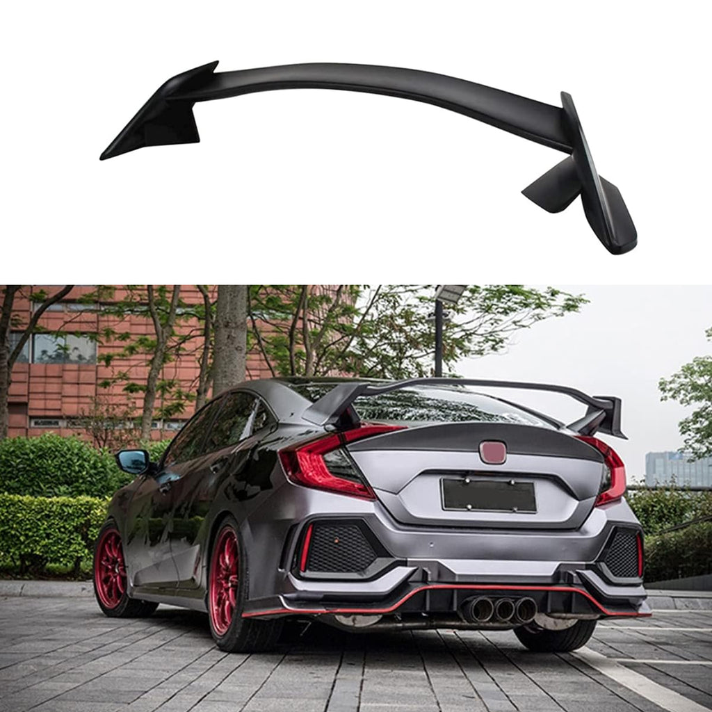 Rear Spoiler Compatibility with Civic 10th Gen 2016-2021 Rear Trunk Lid Spoiler Wing JDM Type-R Style ABS Primer Black