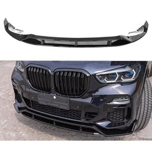 Load image into Gallery viewer, For 2019-2023 X5 G05 M Sport Front Bumper Lower Valance Chin Lip Splitter Spoiler Kit (Gloss Black)