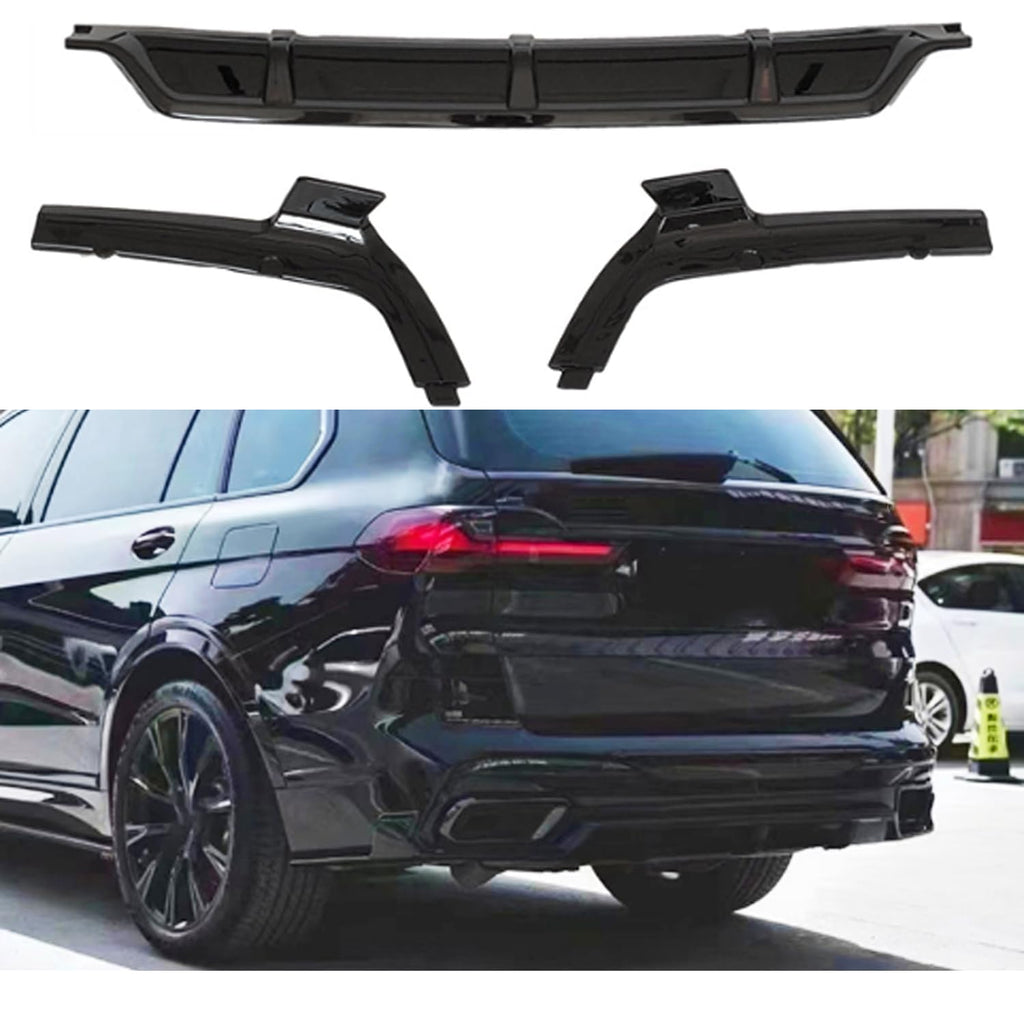 Rear Diffuser Compatibility with 2019-2023 X7 G07 M Sport Rear Bumper Chin Diffuser Lip Kit Spoiler Splitter Bodykits