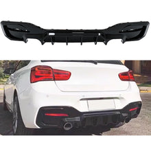 Load image into Gallery viewer, Rear Diffuser Compatibility with 2015-2019 1 Series F20 F21 M Sport Rear Bumper Chin Diffuser Lip Kit Spoiler Splitter (2015-2019, Gloss Black (0-0))