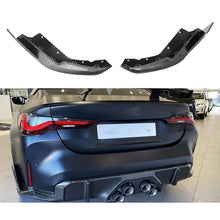 Load image into Gallery viewer, Rear Bumper Side Corner Splitter Compatibility with 2021-2024 G80 G81 M3 MP Style Rear Side Winglets Decorative Trim 2PCS (Carbon Fiber Style)