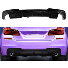 Load image into Gallery viewer, Rear Diffuser Compatibility with 2011-2016 5 Series F10 535i M Sport MP Style Rear Bumper Chin Lip Spoiler Splitter (Gloss Black)