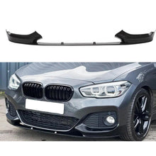 Load image into Gallery viewer, For 2015-2019 1 Series F20 F21 M Sport MP Styel Front Bumper Chin Lip Splitter Spoiler Kit (Gloss Black)