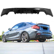 Load image into Gallery viewer, Rear Diffuser Compatibility with 2014-2020 2 Series F22 F23 M Sport Rear Bumper Lip Diffuser Lower Tail Bumper Lip Splitters (Gloss Black)