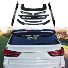 Load image into Gallery viewer, Body Kit Compatibility with 2013-2018 X5 F15 M Tech Front Chin Lip Rear Diffuser Bumper Lip Side Skirts Spoiler Splitter Gloss Black