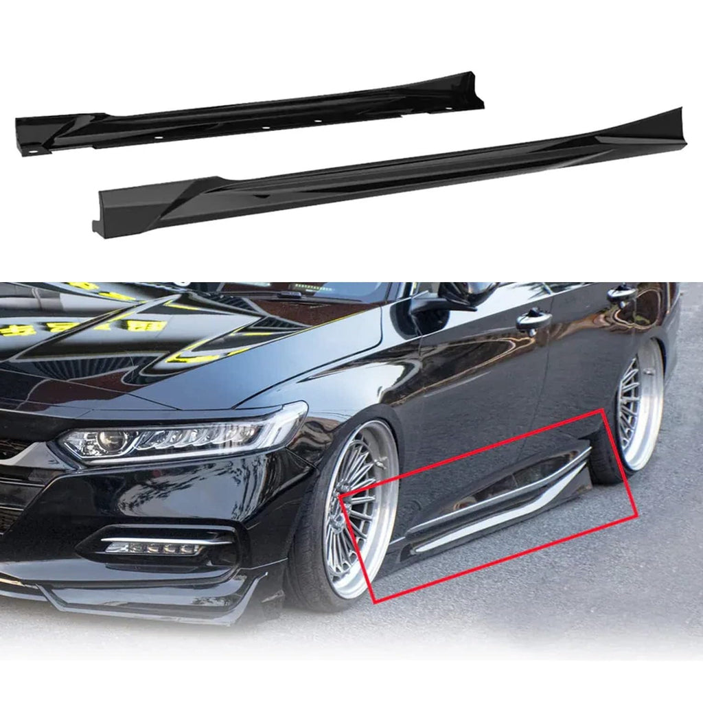 Compatibility with 2018-2020 Accord Side Skirts Exterior Door Panel Trim Body Kits ABS Gloss Black