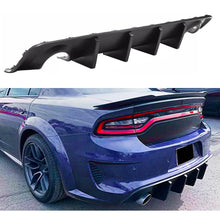 Load image into Gallery viewer, Rear Diffuser Lip Compatibility with 2020-2024 Charger Widebody SRT Hellcat Scat Pack Rear Bumper Chin Diffuser Kit Spoiler Splitter (Matte Black)