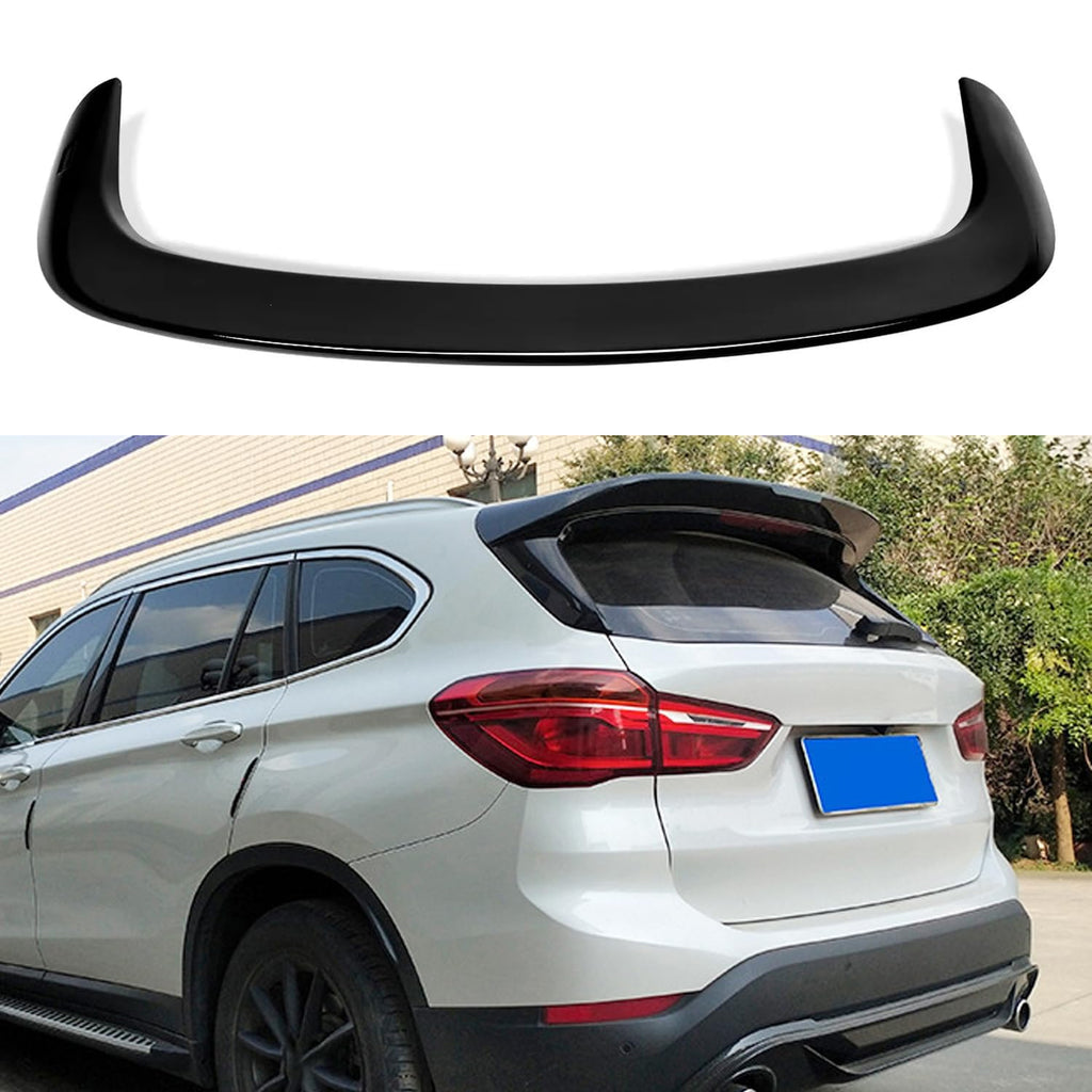 Roof Spoiler Compatibility with 2016-2021 X1 F48 F49 Rear Trunk Spliter Wing Lid (Gloss Black)