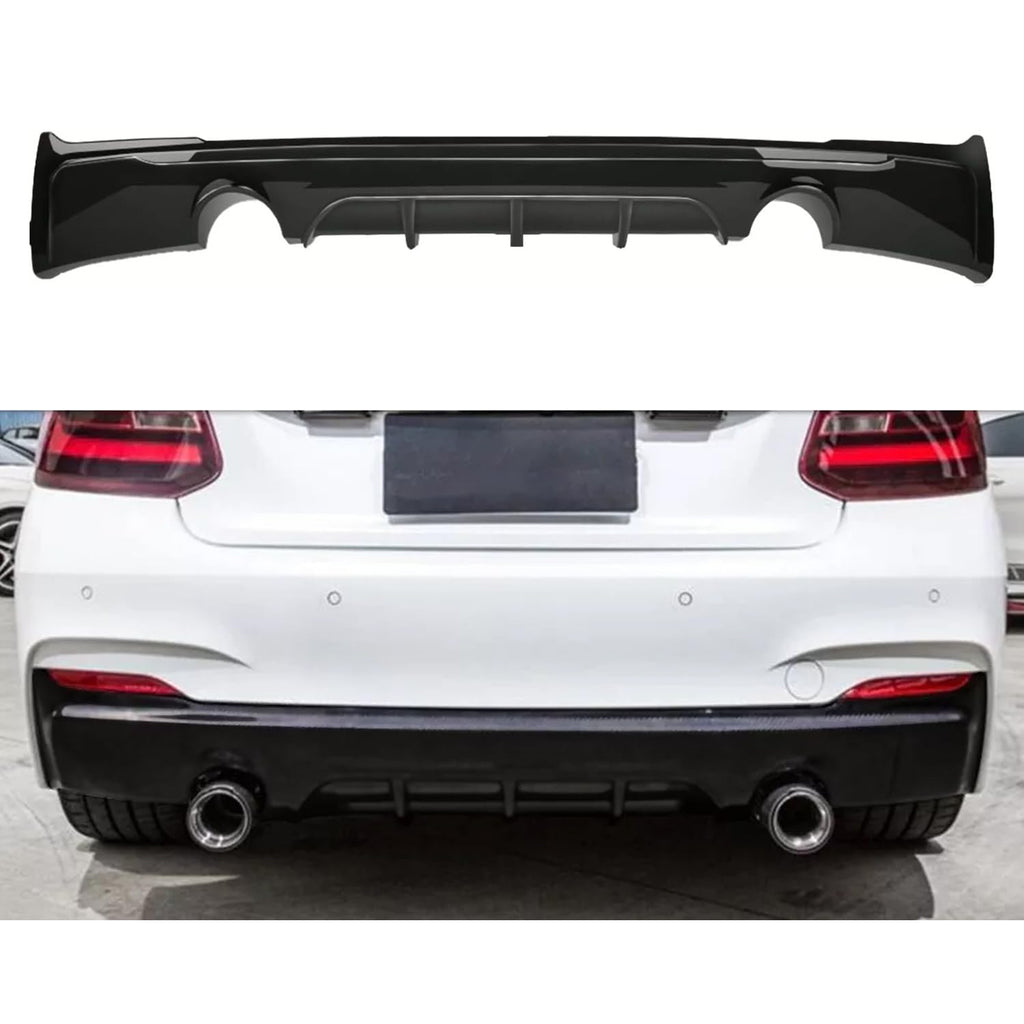 Compatibility with BMW F22 2 Series 2014-2020 M Sport Rear Bumper Lip Diffuser Lower Tail Bumper Lip Splitters Gloss Black