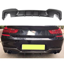 Load image into Gallery viewer, Rear Lip Compatibility with 2012-2018 6 Series F06 F12 F13 640i 650i M Sport Rear Bumper Chin Diffuser Lip Kit Spoiler Splitter (Carbon Fiber Style)