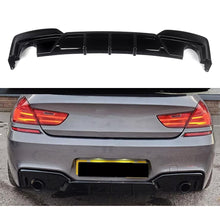 Load image into Gallery viewer, Rear Lip Compatibility with 2012-2018 6 Series F06 F12 F13 640i 650i M Sport Rear Bumper Chin Diffuser Lip Kit Spoiler Splitter (Gloss Black)