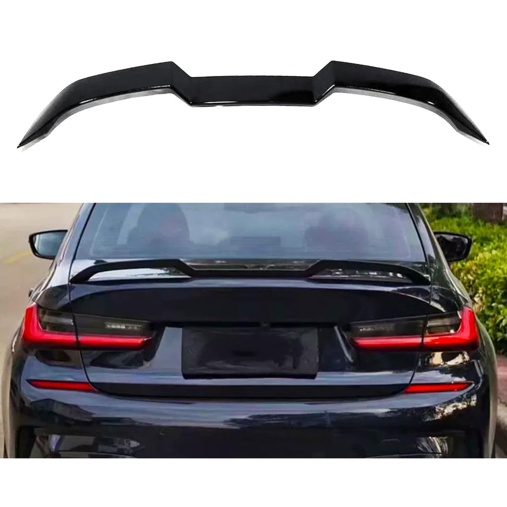 Rear Spoiler Compatibility with 2020-2023 4 Series G22 Coupe & G82 M4 M440i 430i V Style Rear Highkick Trunk Wing Lid Spliter (Carbon Fiber Style)