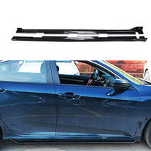 Load image into Gallery viewer, Side Skirts Compatibility with 2016-2021 Civic 10th Gen Sedan 4DR Rocker Panel Door Extension Lips Body Kit Gloss Black