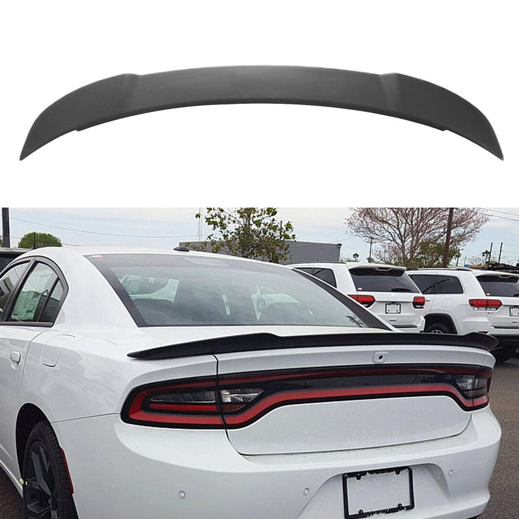 Rear Spoiler Compatibility with 2011-2022 Charger SRT GT SXT RT SE Daytona Pursuit Hellcat Style Trunk Spoiler Rear Wing Spoiler Lip Matte Black