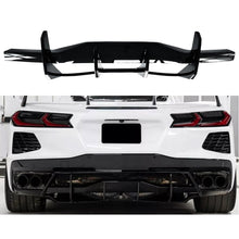 Load image into Gallery viewer, Rear Diffuser Lip Compatibility with 2020-2023 Corvette C8 Z51 Stingray Rear Lower Bumper Chin Diffuser Kit Body Kits Spoiler Splitter Gloss Black