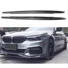 Load image into Gallery viewer, Side Skirts Compatibility with 2017-2022 5 Series G30 G31 F90 M5 Rocker Panel Line Door Extension Lips Pair Diffuser Bumper Lip Splitter (Carbon Fiber Style)