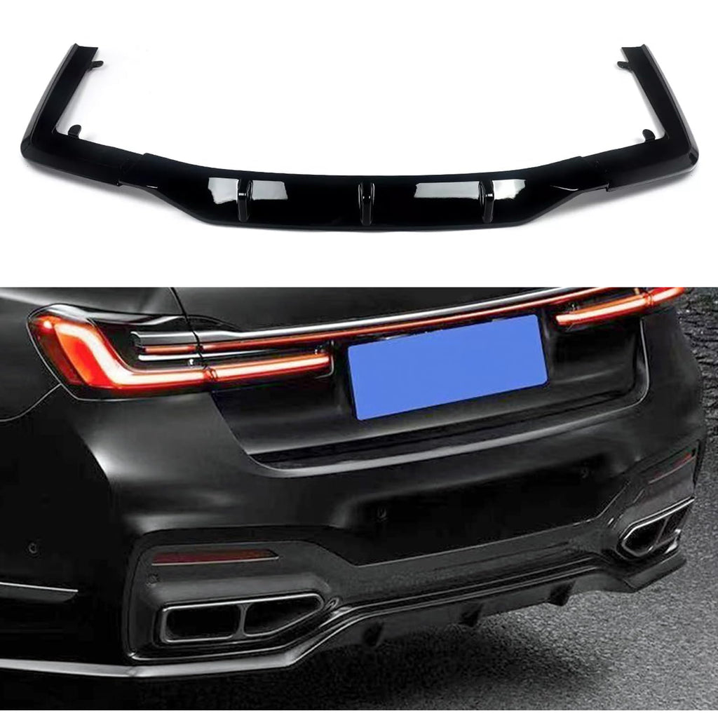 Rear Diffuser Compatibility with 2019-2022 7 Series G11 G12 M Sport Rear Bumper Chin Diffuser Kit Spoiler Splitter (Gloss Black)