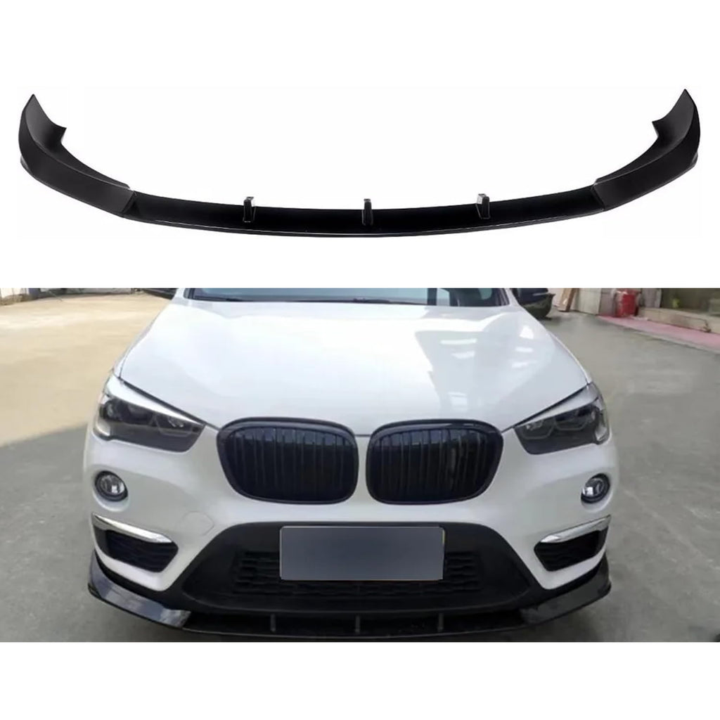 For 2016-2021 X1 F48 F49 Base Model Front Bumper Chin Diffuser Lip Air Dam Splitter Spoiler (Gloss Black)
