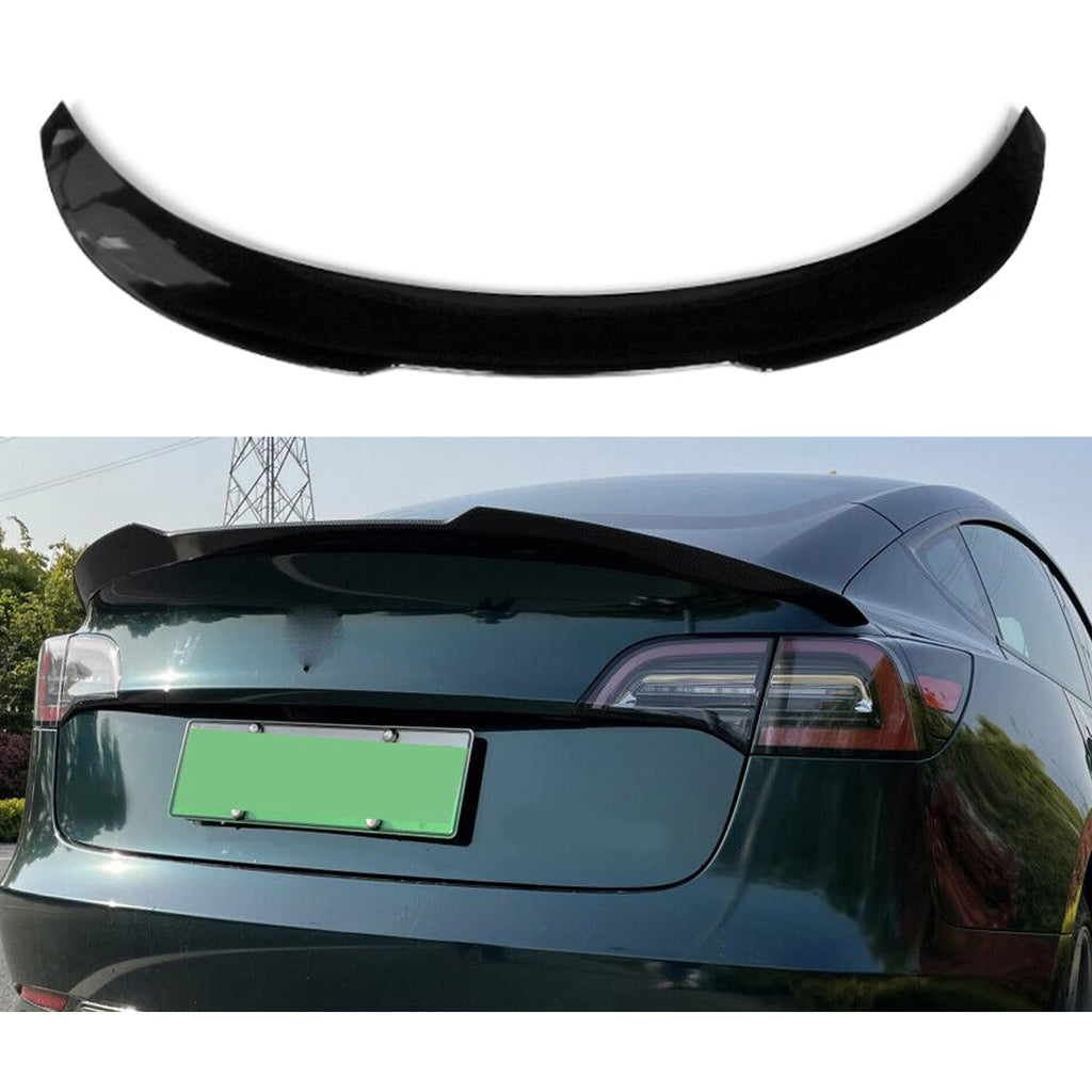 Spoiler Compatibility with 2017-2023 Model 3 PSM Style Rear Trunk Spoiler Wing Lid Car Styling Kits Splitter Gloss Black