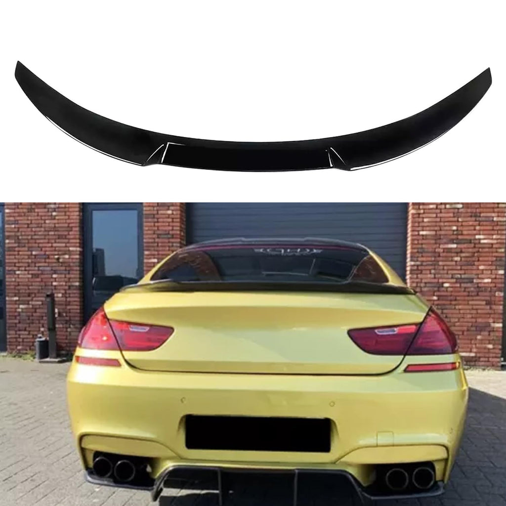 Rear Spoiler Compatibility with 2012-2018 6 Series F06 640i 650i M6 M4 Style Rear Trunk Wing Lid Spliter (Gloss Black)