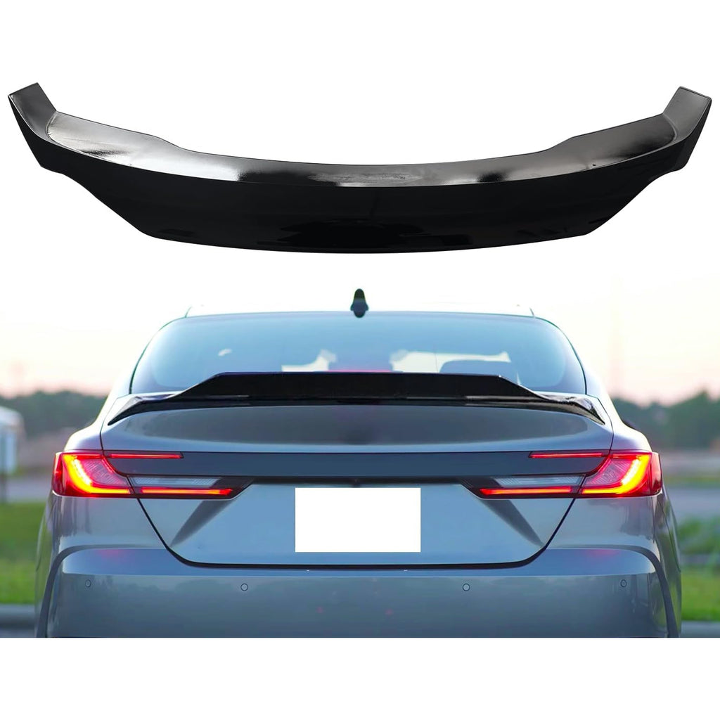 Spoiler Compatibility with 2025+ Camry LE XLE SE XSE Rear Highkick Trunk Wing Lid Spliter Gloss Black (R Style)