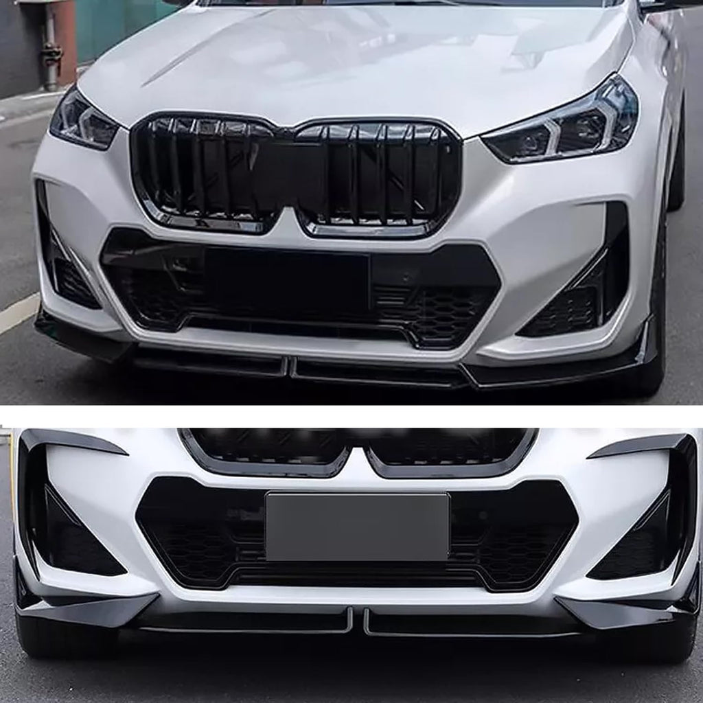 For 2022-2024 X1 U11 M Sport MP Style Front Bumper Chin Diffuser Lip Air Dam Splitter Spoiler (Gloss Black)