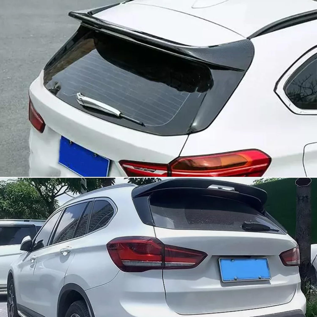 Roof Spoiler Compatibility with 2016-2021 X1 F48 F49 Rear Trunk Spliter Wing Lid (Carbon Fiber Style)