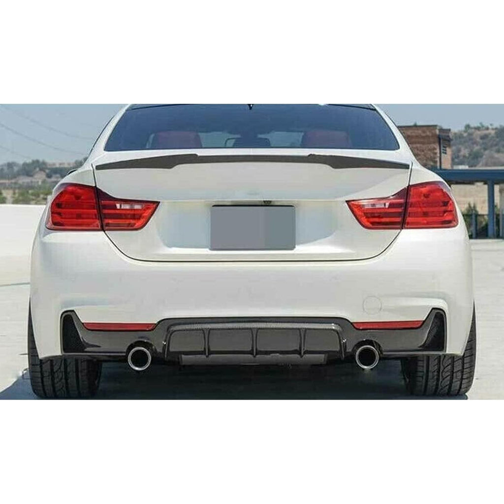 Compatibility with 2014-2020 BMW 4 Series F32 F33 F36 M Sport Rear Diffuser Bumper Chin Lip Gloss Black