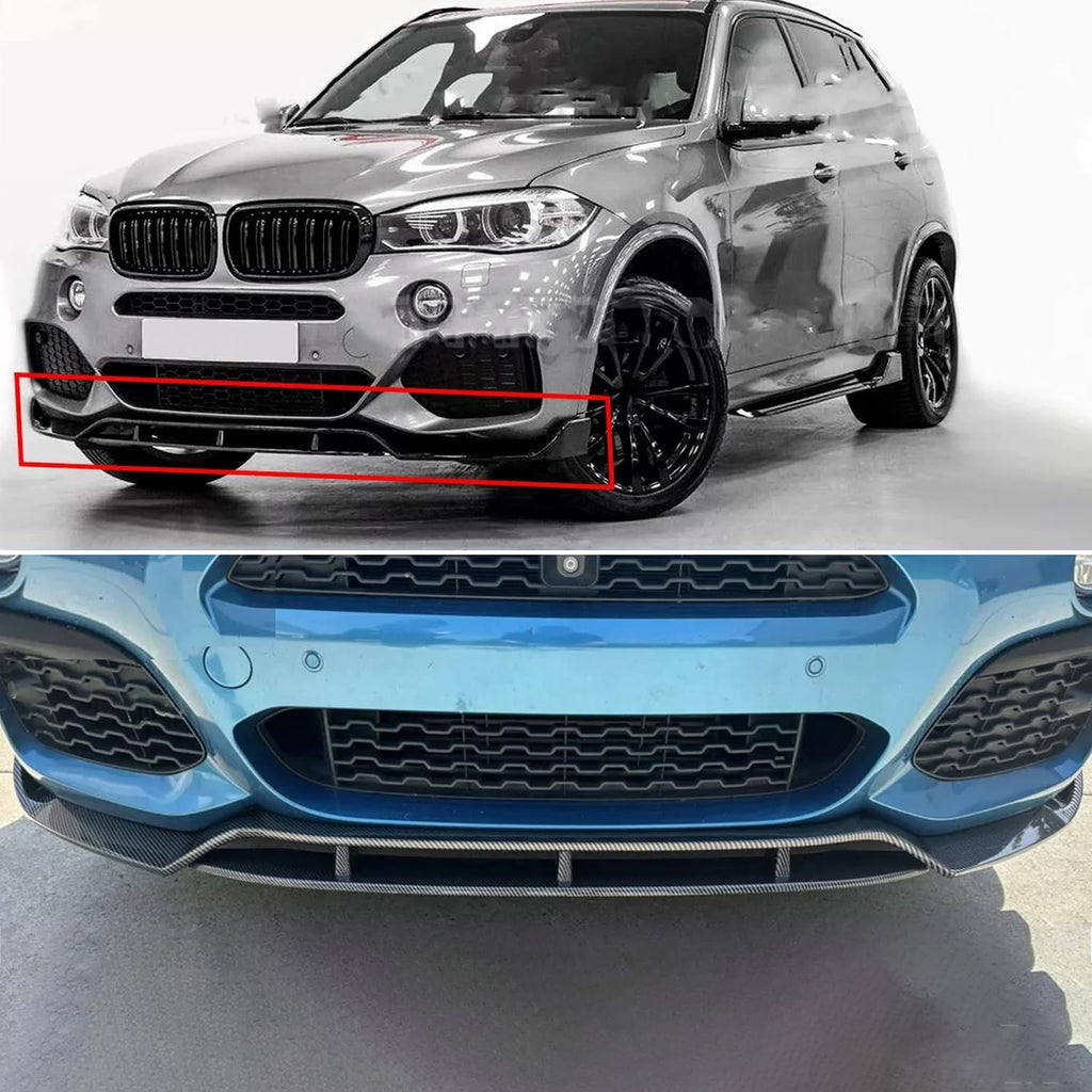 For 2014-2017 X3 F25 X4 F26 M Sport Front Chin Diffuser Lip Air Dam Splitter Spoiler (Carbon Fiber Style)