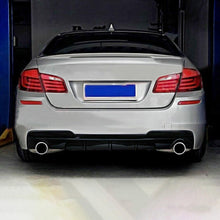 Load image into Gallery viewer, Rear Diffuser Compatibility with 2011-2016 5 Series F10 535i M Sport MP Style Rear Bumper Chin Lip Spoiler Splitter (Gloss Black)