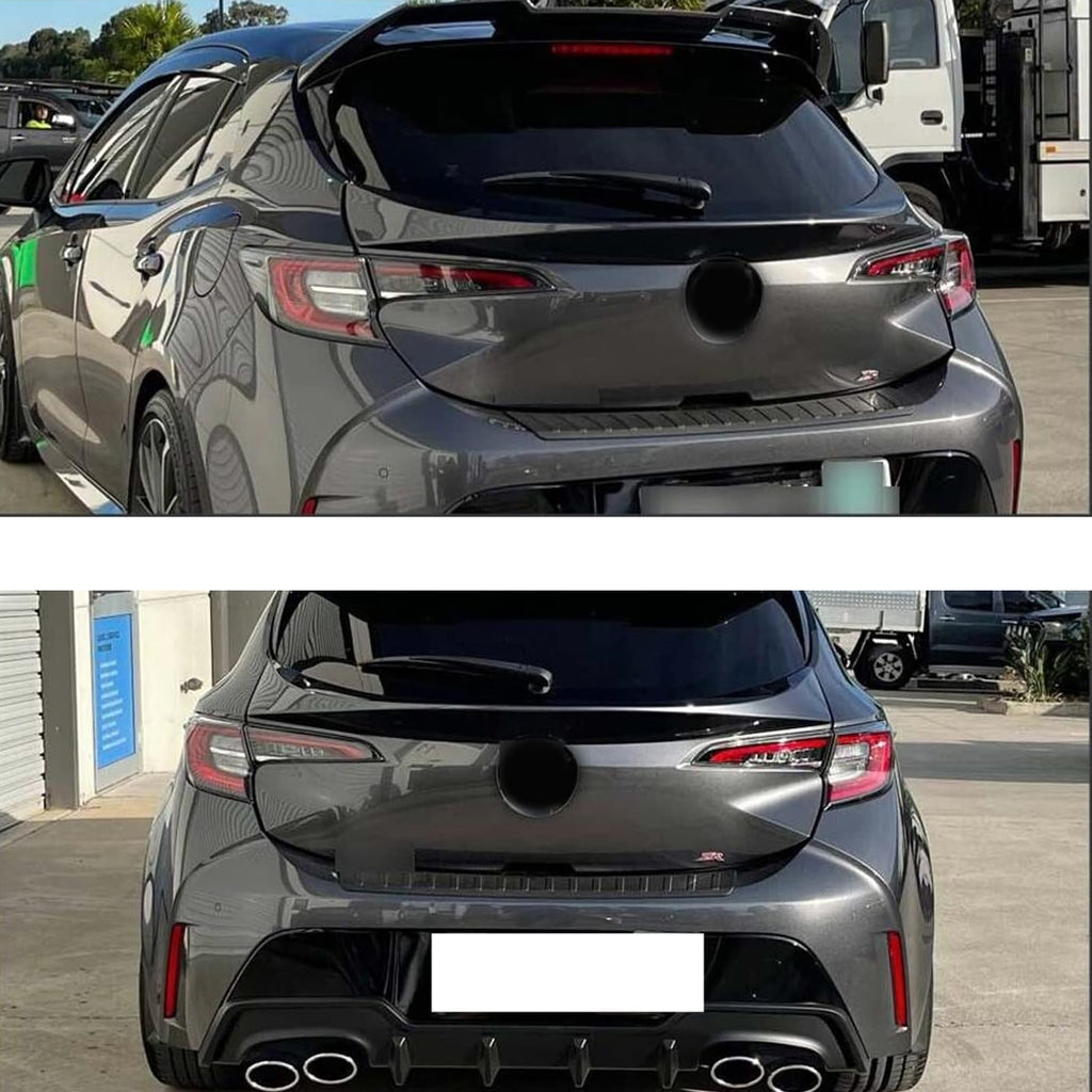 Tailgate Mid Spoiler Wing Compatibility with 2019-2022 Corolla Hatchback 5 Door Rear Tailgate Spoiler Wing Gloss Black