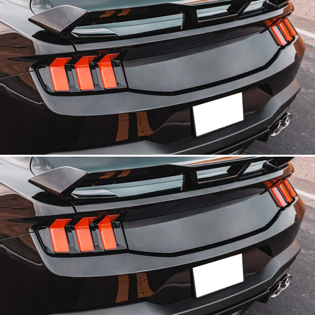 Rear Trunk Cover Compatibility with 2024 2025 Mustang GT DH S650 Rear Trunk Decklid Panel Trim Tailgate Cover (Gloss Black)