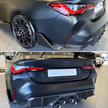 Load image into Gallery viewer, Rear Bumper Side Corner Splitter Compatibility with 2021-2024 G80 G81 M3 MP Style Rear Side Winglets Decorative Trim 2PCS (Carbon Fiber Style)