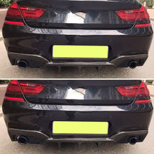 Load image into Gallery viewer, Rear Lip Compatibility with 2012-2018 6 Series F06 F12 F13 640i 650i M Sport Rear Bumper Chin Diffuser Lip Kit Spoiler Splitter (Carbon Fiber Style)