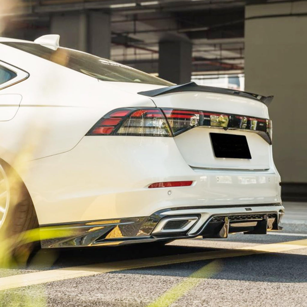 Spoiler Compatibility with 2023-2025 Accord 11th Gen Yofer Style Rear Highkick Trunk Wing Lid Spliter Gloss Black