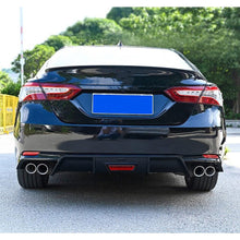 Load image into Gallery viewer, Rear Lip Bumper Diffuser Compatibility with 2018-2022 Camry Rear Bumper Body Splitter Valance Lip with LED Brake Light Gloss Black