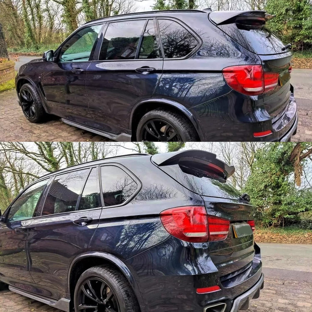 Rear Roof Spoiler Compatibility with 2014-2018 F15 F85 X5 X5M Rear Trunk Spliter Wing Lid (Carbon Fiber Style)