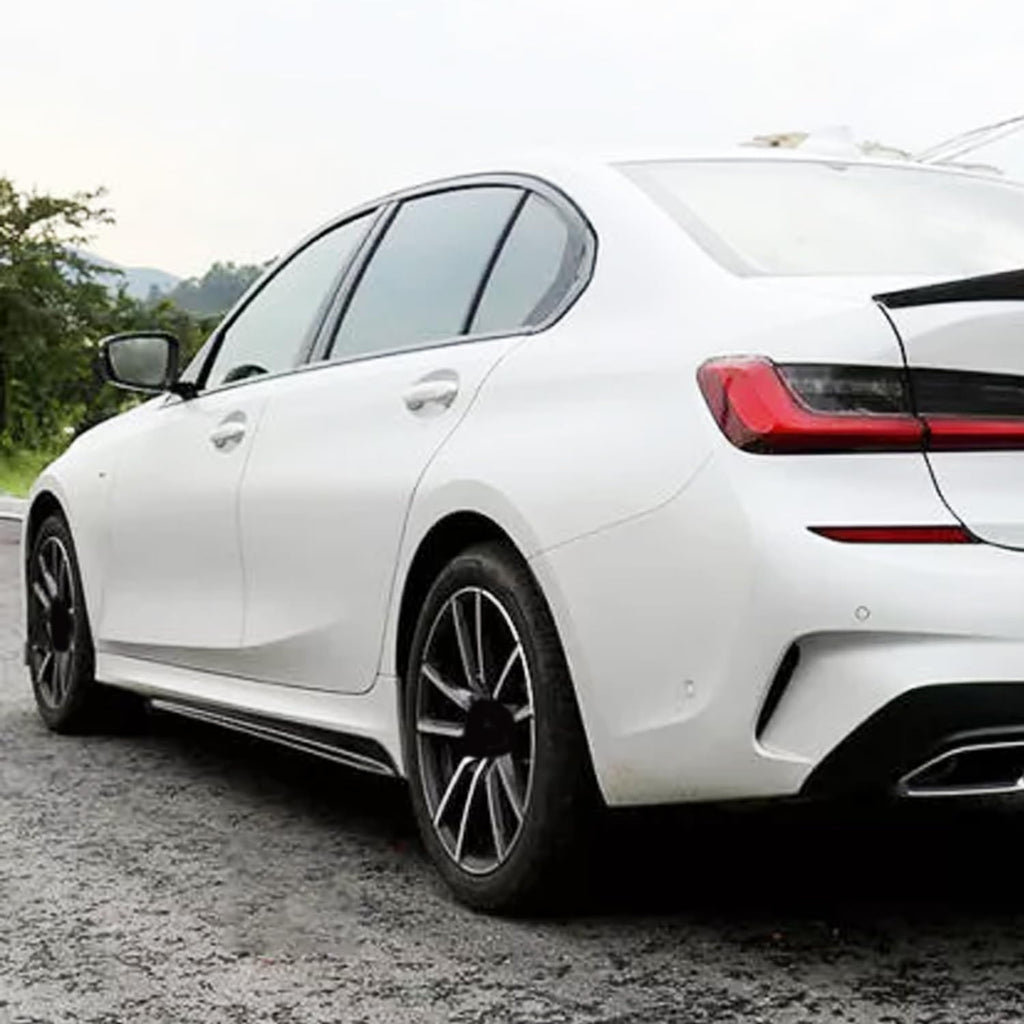 Side Skirts Compatibility with 2019-2022 3 Series G20 G28 M Sport Rocker Panel Line Door Extension Lips Pair Diffuser Bumper Lip Splitter (Carbon Fiber Style)
