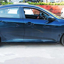 Load image into Gallery viewer, Side Skirts Compatibility with 2016-2021 Civic 10th Gen Sedan 4DR Rocker Panel Door Extension Lips Body Kit Gloss Black
