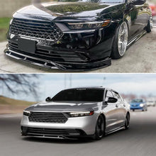 Load image into Gallery viewer, Front Bumper Lip Compatibility with 2023-2024 Accord 11th Front Diffuser Chin Lip Splitter Spoiler BodyKit (Gloss Black)
