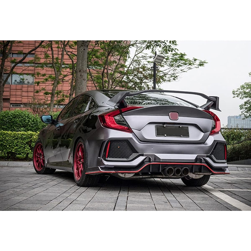 Rear Spoiler Compatibility with Civic 10th Gen 2016-2021 Rear Trunk Lid Spoiler Wing JDM Type-R Style ABS Primer Black