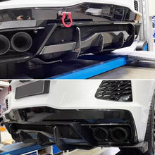 Load image into Gallery viewer, Rear Diffuser Lip Compatibility with 2020-2023 Corvette C8 Z51 Stingray Rear Lower Bumper Chin Diffuser Kit Body Kits Spoiler Splitter Carbon Fiber Style