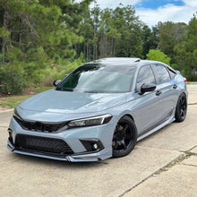 Load image into Gallery viewer, Front Lip Compatibility with 2022-2024 Civic Yofer Style Front Bumper Chin Lip Splitter Spoiler Kit Black Sonic Gray