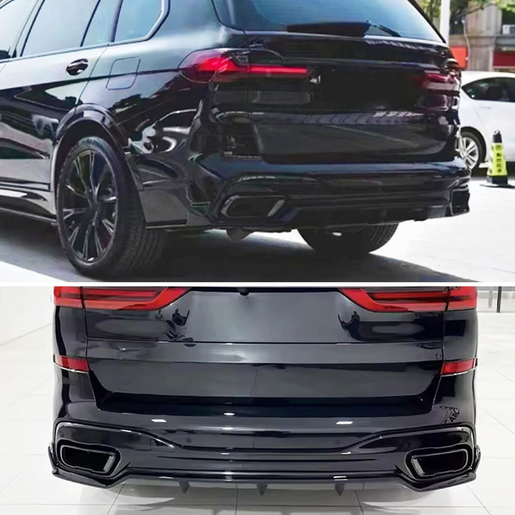 Rear Diffuser Compatibility with 2019-2023 X7 G07 M Sport Rear Bumper Chin Diffuser Lip Kit Spoiler Splitter Bodykits