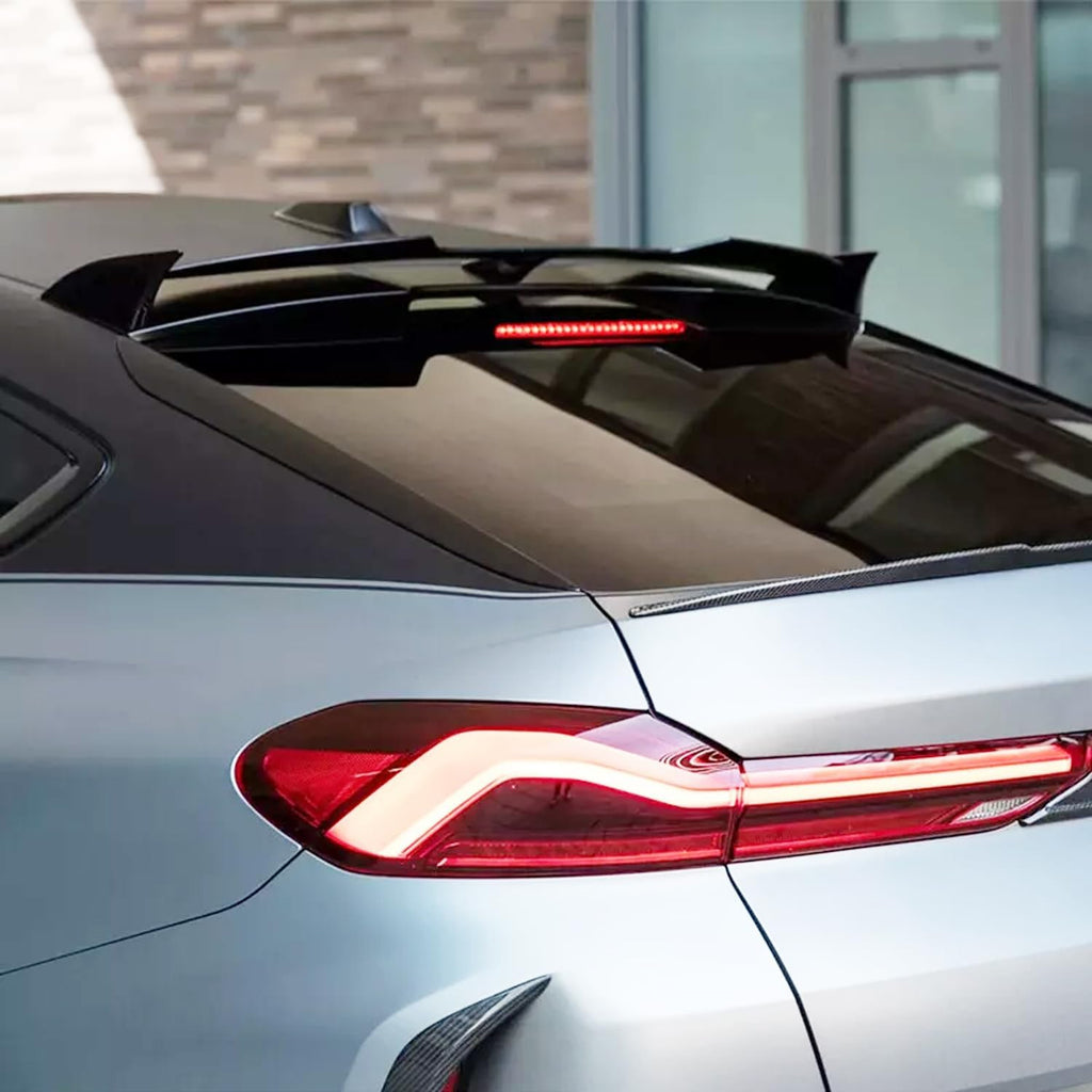 Rear Roof Spoiler Compatibility with 2020-2024 X6 G06 M Sport Rear Trunk Spliter Wing Lid (Gloss Black)
