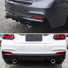 Load image into Gallery viewer, Compatibility with BMW F22 2 Series 2014-2020 M Sport Rear Bumper Lip Diffuser Lower Tail Bumper Lip Splitters Gloss Black