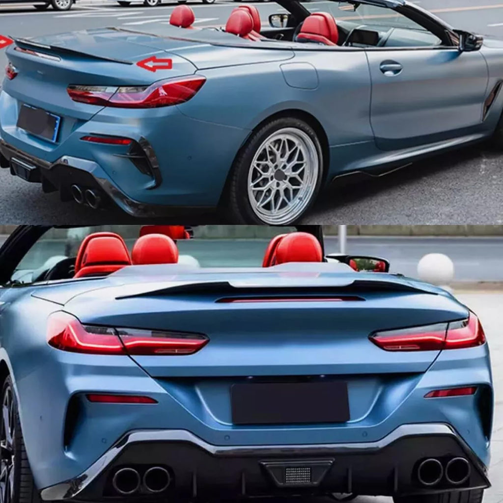 For 2019-2023 8 Series G14 G15 2 Door Rear Trunk Spliter Wing Lid (Gloss Black)